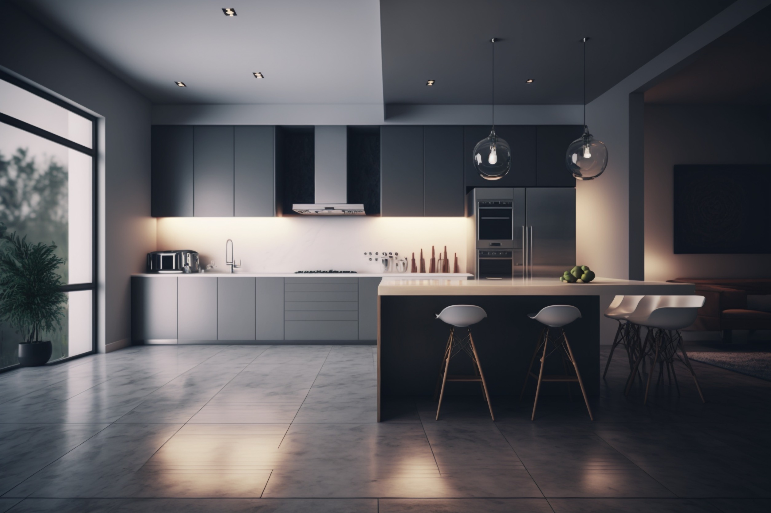 kitchen remodel neutral greys